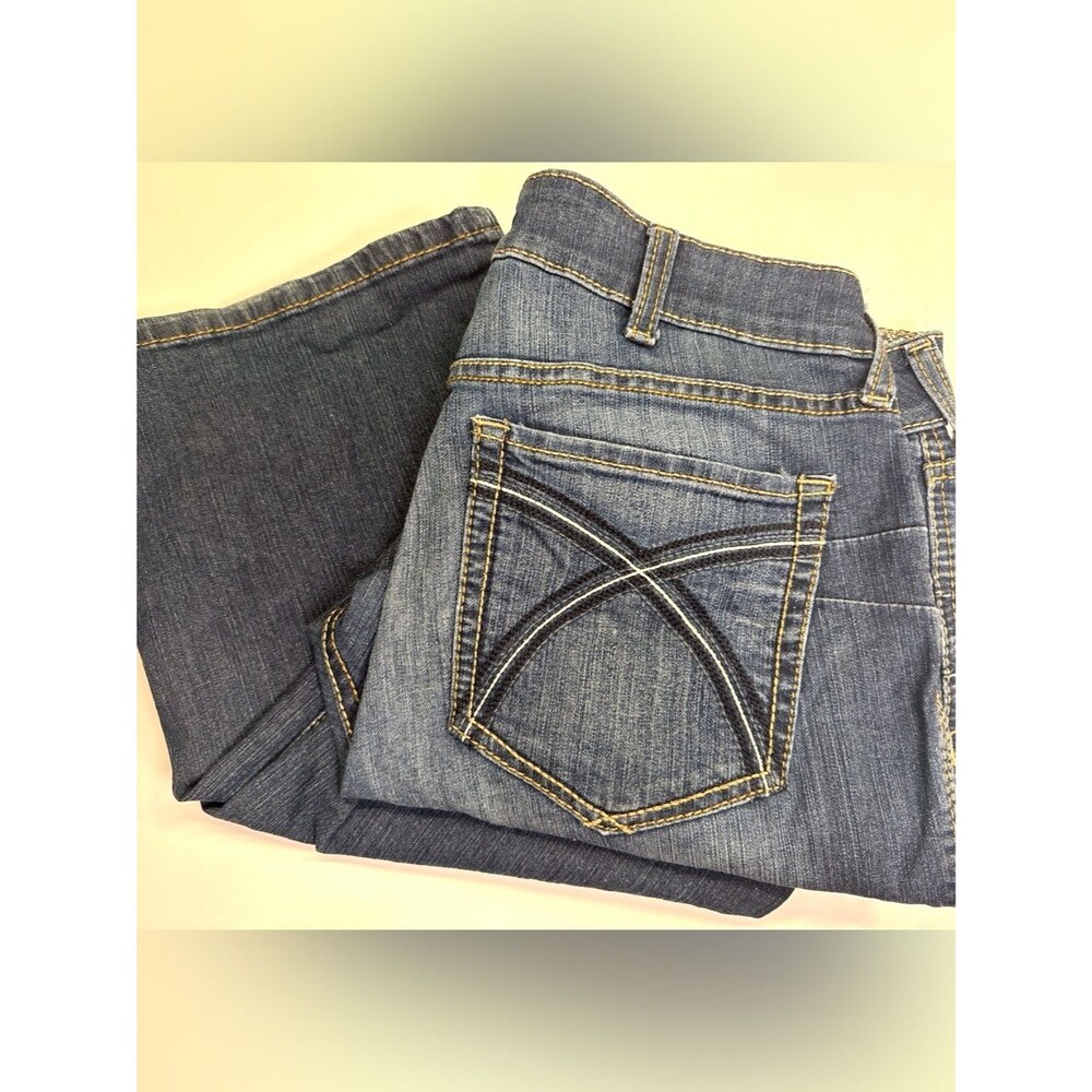 Ariat Real Rosa Jeans Perfect Rise Bootcut Stretch, 33 R, Ranch Ride Rodeo